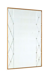 Swedish Oak Framed Harlequin Mirror by Glas & Tra — thumbnail 4