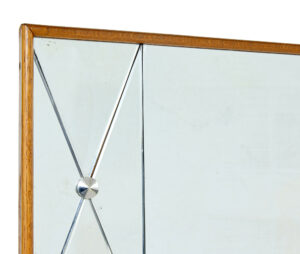 Swedish Oak Framed Harlequin Mirror by Glas & Tra — thumbnail 3
