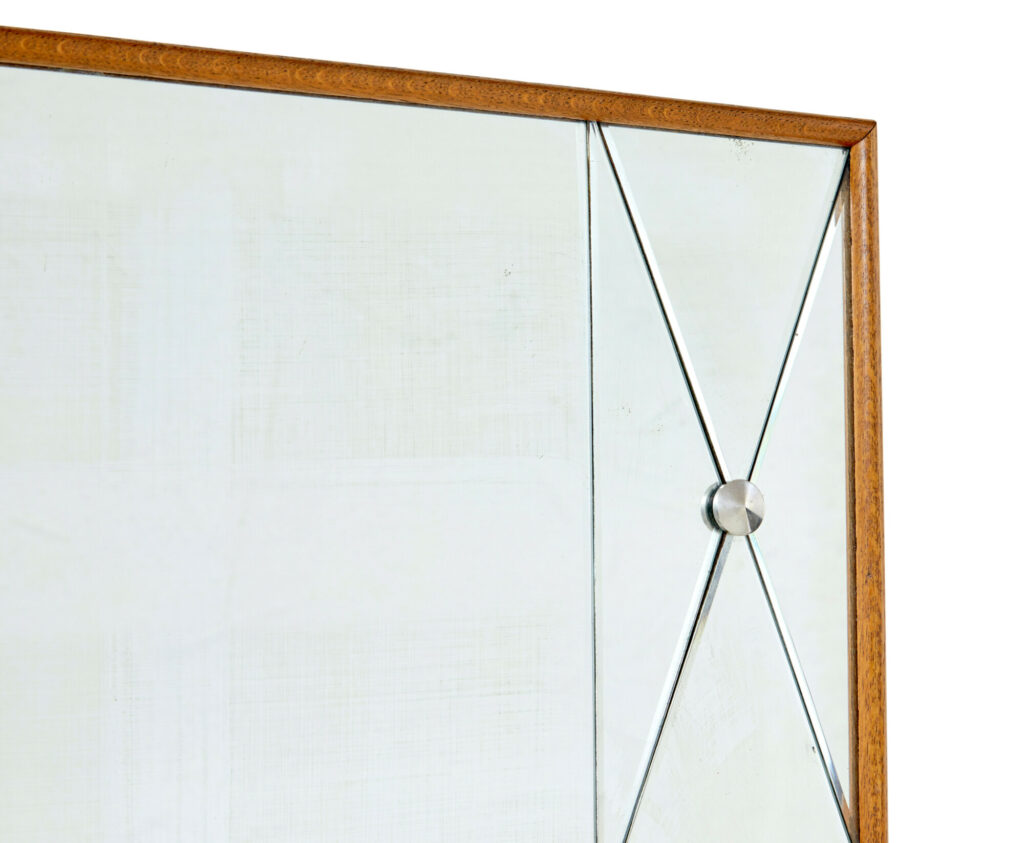 Swedish Oak Framed Harlequin Mirror by Glas & Tra — image 2