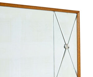 Swedish Oak Framed Harlequin Mirror by Glas & Tra — thumbnail 2