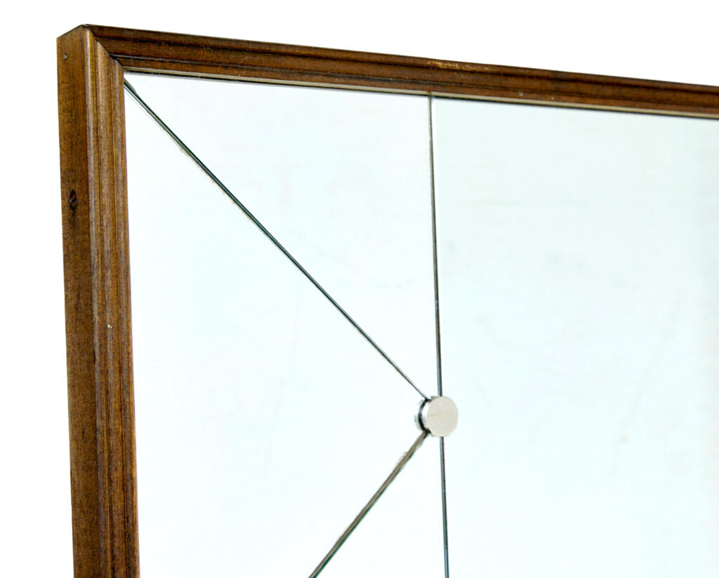 Large Scandinavian Mid Century Modern Harlequin Mirror — image 4