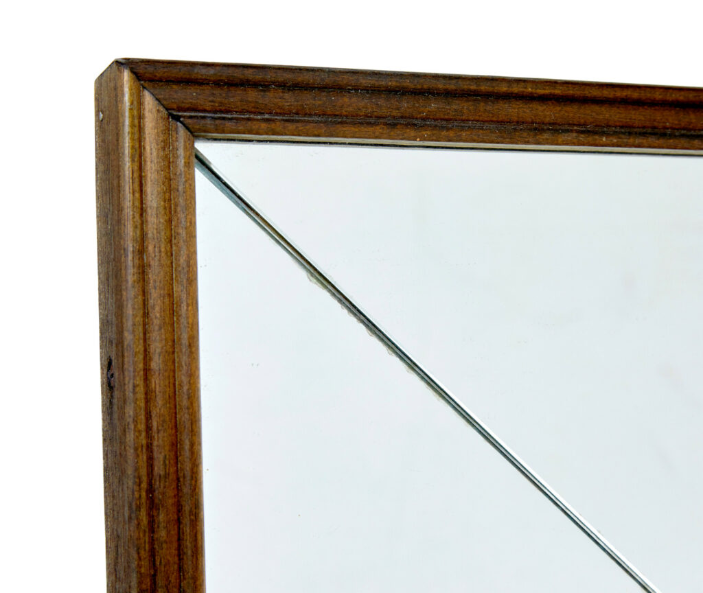 Large Scandinavian Mid Century Modern Harlequin Mirror — image 2
