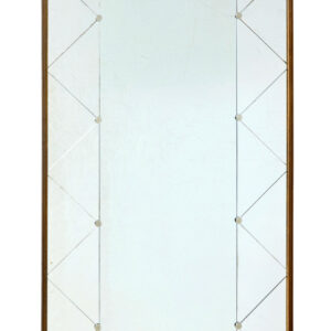 LARGE SCANDINAVIAN MID CENTURY MODERN HARLEQUIN MIRROR