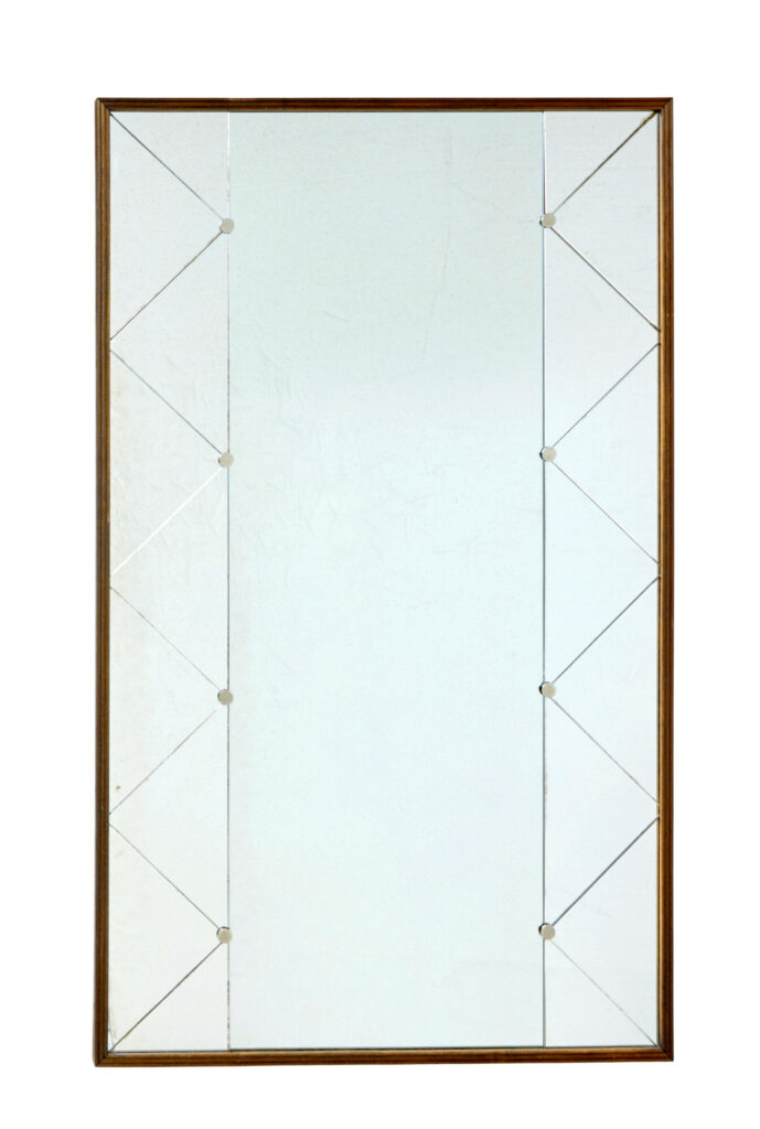 Large Scandinavian Mid Century Modern Harlequin Mirror