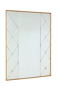 Mid Century Swedish Harlequin Wall Mirror Stamped Aa.kval — thumbnail 2