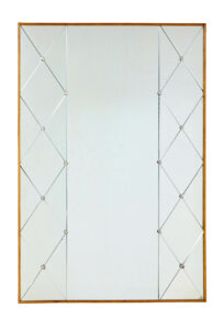 Mid Century Swedish Harlequin Wall Mirror Stamped Aa.kval — thumbnail 1