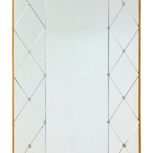 MID CENTURY SWEDISH HARLEQUIN WALL MIRROR STAMPED AA.KVAL