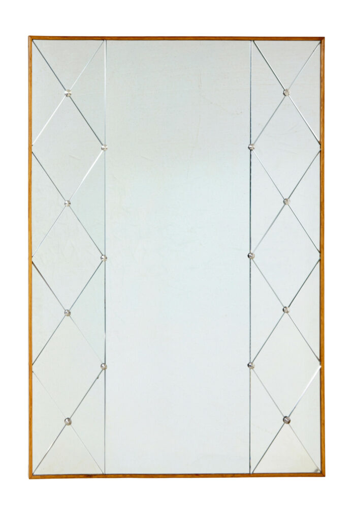 Mid Century Swedish Harlequin Wall Mirror Stamped Aa.kval