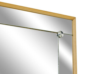 Mid Century Swedish Mirror with Segmented Border — thumbnail 3