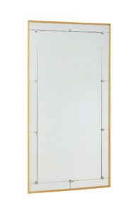 Mid Century Swedish Mirror with Segmented Border — thumbnail 1