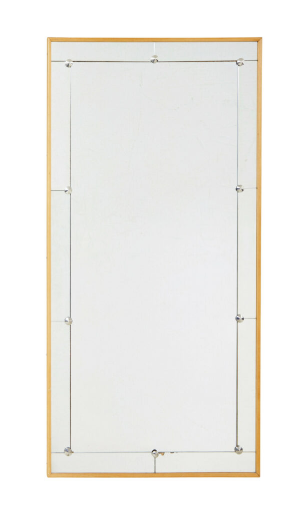 Mid Century Swedish Mirror with Segmented Border — image 7