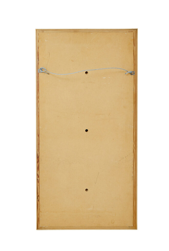 Mid Century Swedish Mirror with Segmented Border — image 6