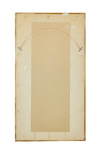 Large Mid Century Teak Framed Scandinavian Harlequin Wall Mirror — thumbnail 2
