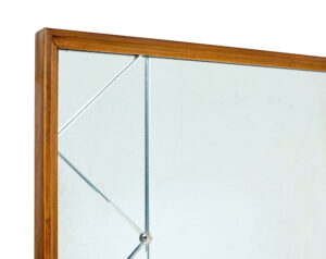 Large Mid Century Teak Framed Scandinavian Harlequin Wall Mirror — thumbnail 5