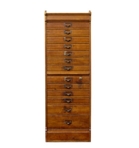 Early 20th Century Solid Oak Filing Chest of Drawers — thumbnail 7