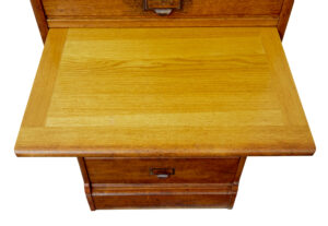 Early 20th Century Solid Oak Filing Chest of Drawers — thumbnail 4