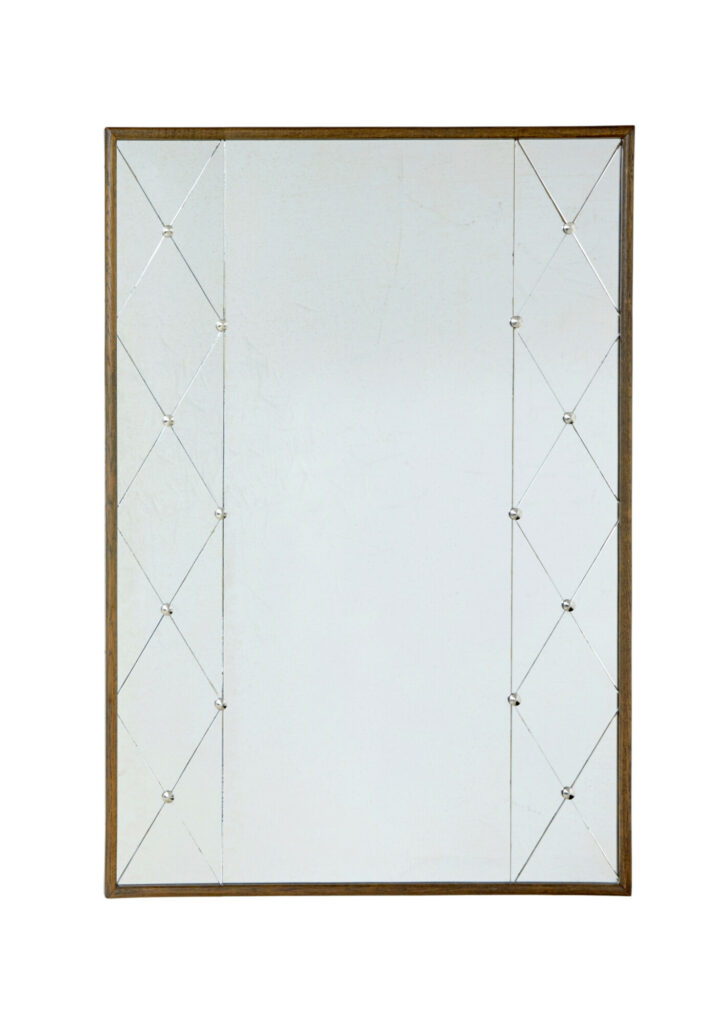 Large Swedish Made Mid Century Segmented Wall Mirror