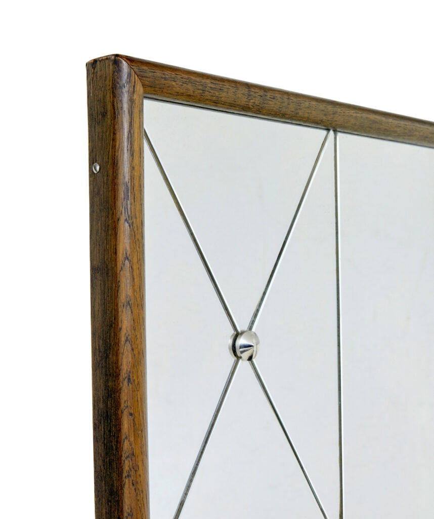 Large Swedish Made Mid Century Segmented Wall Mirror — image 4